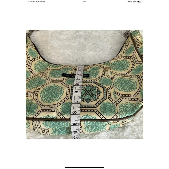 Petunia Pickle Bottom Touring Tote Diaper Bag Crossbody Beige/Teal ****READ - Picture 9 of 12